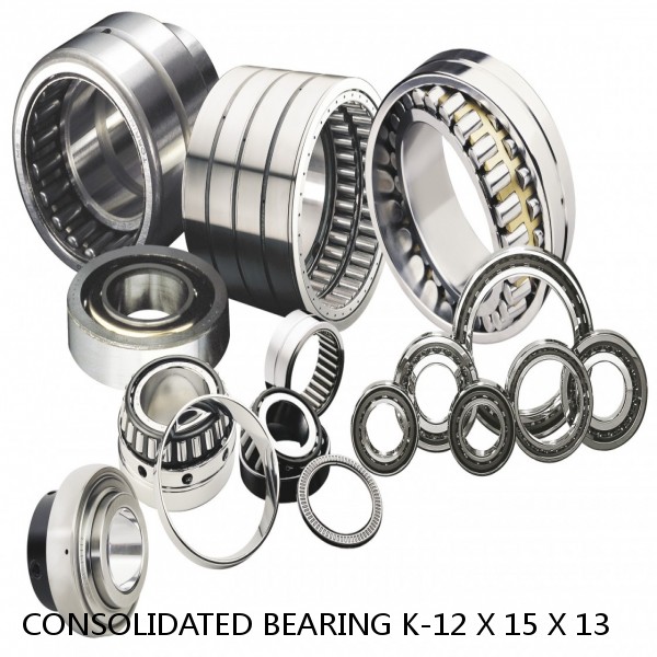 0.472 Inch | 12 Millimeter x 0.591 Inch | 15 Millimeter x 0.512 Inch | 13 Millimeter  CONSOLIDATED BEARING K-12 X 15 X 13  Needle Non Thrust Roller Bearings #1 small image